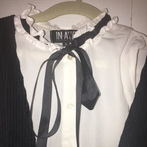 Awesomenesstv velvet overall with white blouse